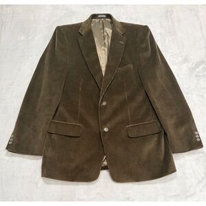 Statements Mens Corduroy Blazer 44 Long Green Hand Tailored Sport Coat
